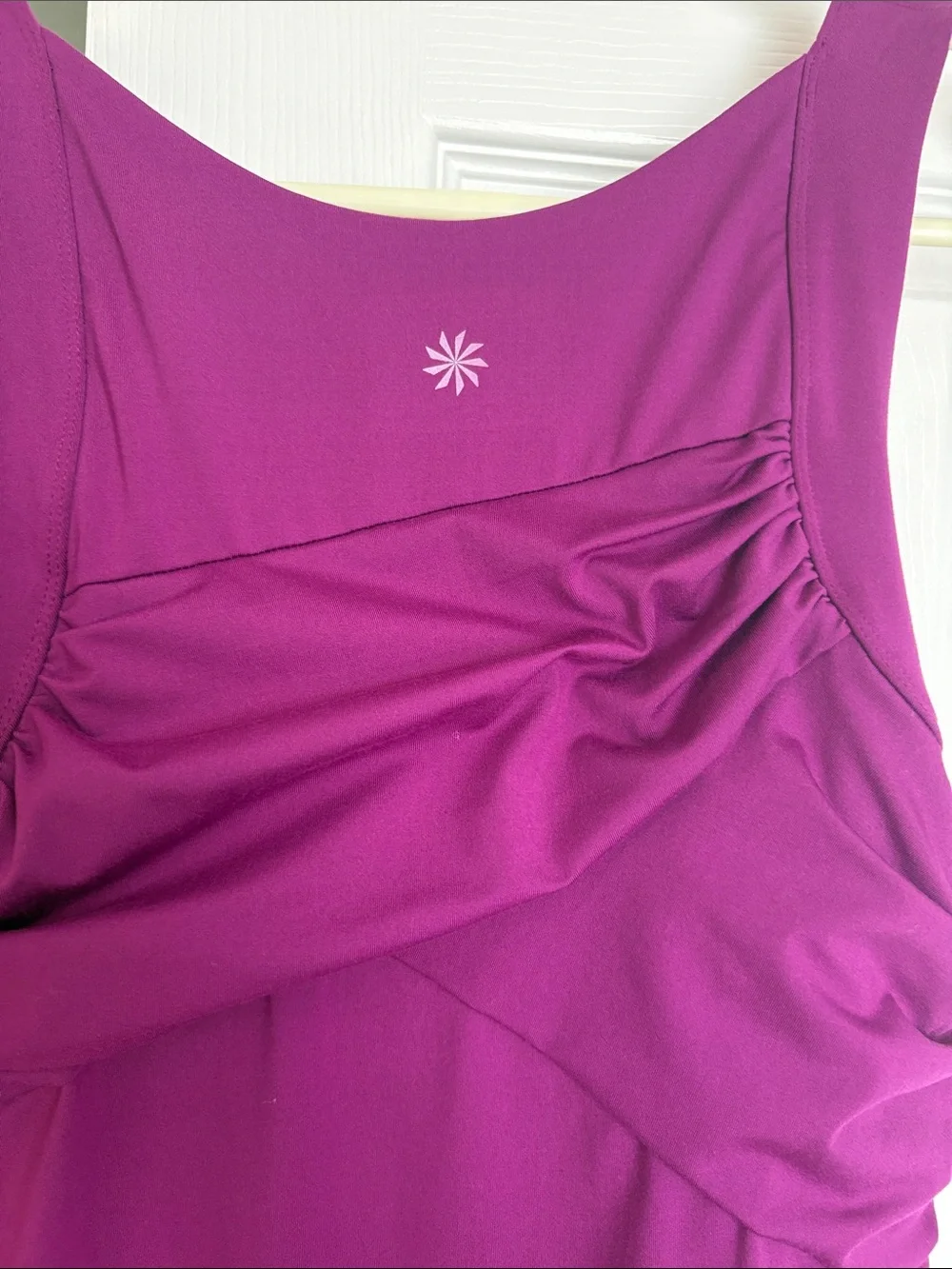 Athleta Purple Ruched Tank Dress